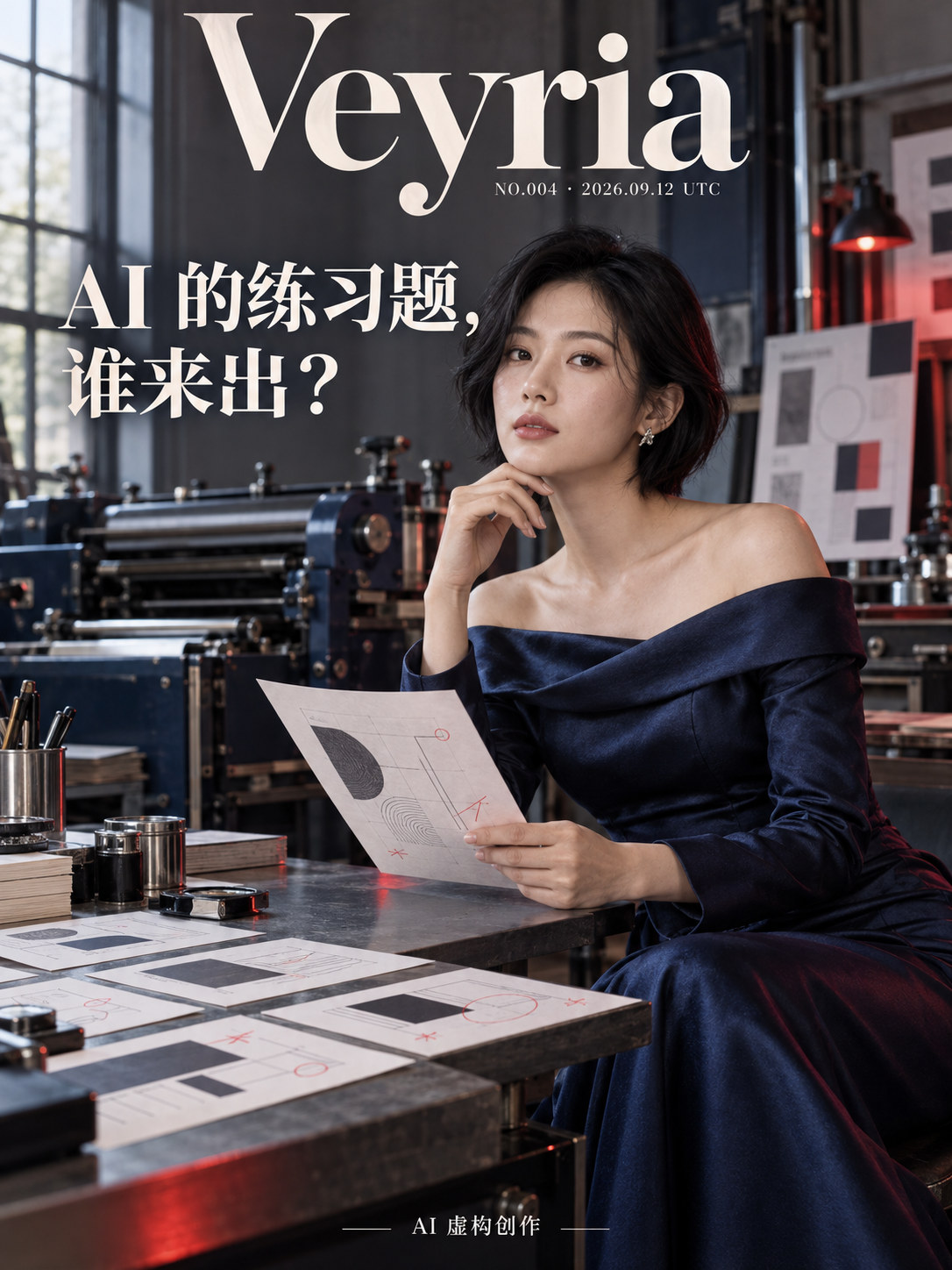 Veyria 第 004 期封面：AI 的练习题，谁来出？